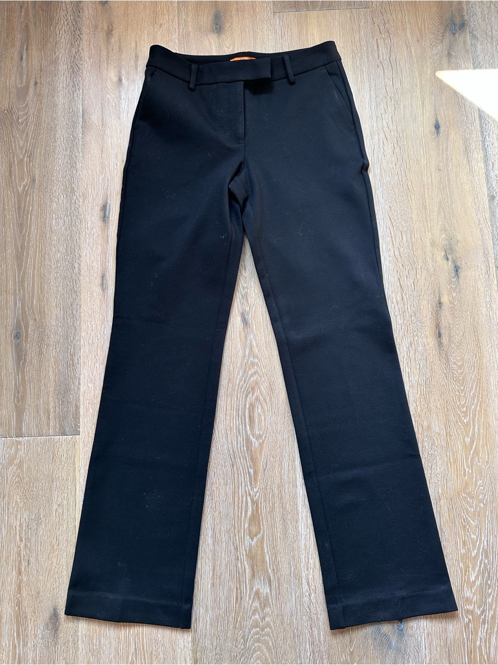 Black Classic Mid Rise Straight Leg Trouser Dress Pants Business Casual - 2